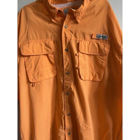 Bimini Bay Shirt Mens 2XL Short Sleeve Orange Vent Pocket XXL Fishing Gorpcore - Picture 2 of 8